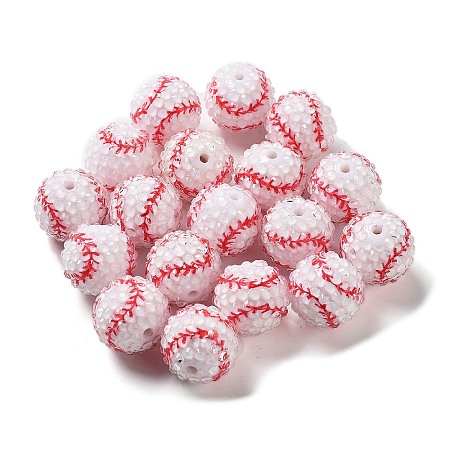 Resin Rhinestone Beads RESI-WH20005-011A-1