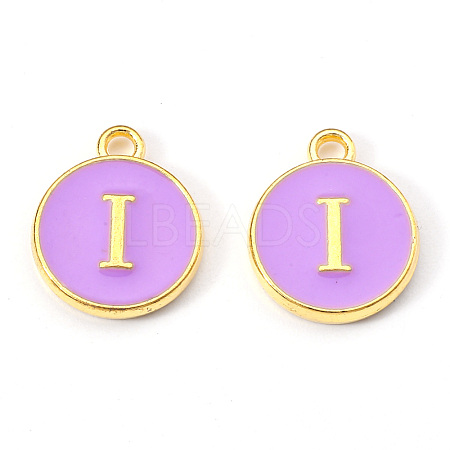 Golden Plated Alloy Enamel Charms X-ENAM-S118-10I-1