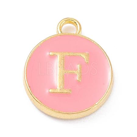 Golden Plated Alloy Enamel Charms X-ENAM-Q437-14F-1