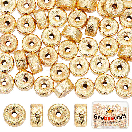 Beebeecraft 50Pcs Brass Beads KK-BBC0012-09B-1