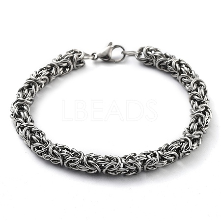 304 Stainless Steel Rope Chain Bracelet BJEW-Z023-03D-1