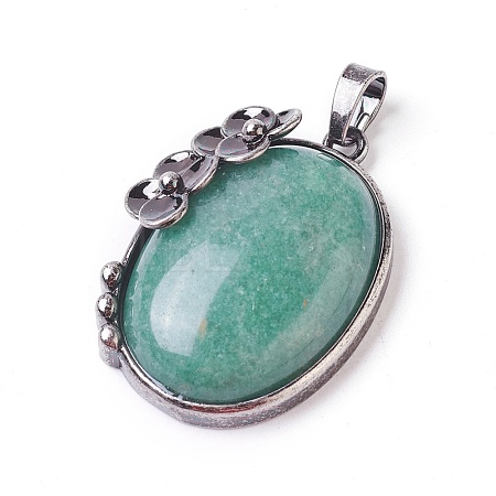 Natural Green Aventurine Pendants G-I220-A01-1