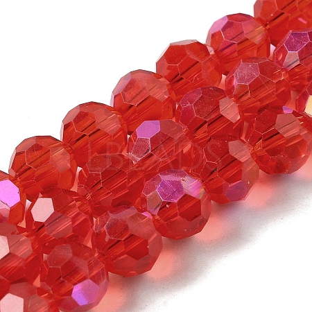 Electroplate Transparent Glass Beads Strands LS-EGLA-A035-T8mm-L01-1