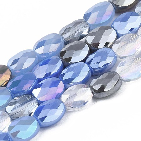 Electroplate Glass Beads Strands EGLA-S194-17C-1