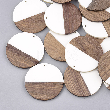 Resin & Walnut Wood Pendants RESI-S358-02A-01-1