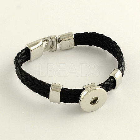 PU Leather Snap Bracelet Making X-BJEW-R282-03-1