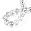 Electroplate Transparent Glass Beads Strands GLAA-T032-T8mm-AB13-2