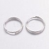 Silver Color Plated Iron Split Rings X-JRDS10mm-2
