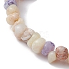 Natural Purple Opal Nuggets Beaded Stretch Bracelets BJEW-JB10035-02-3