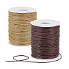 2 Rolls 2 Colors Waxed Cotton Cords YC-PH0001-52B-6