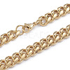 Unisex 304 Stainless Steel Curb Chain Bracelet & Necklace Jewelry Sets X-SJEW-L198-002G-4