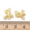 Brass Micro Pave Cubic Zirconia Charms KK-B166-16G-3