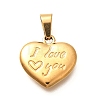 201 Stainless Steel Pendants STAS-Q344-02B-G-1