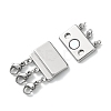 Zinc Alloy Box Magnetic Clasps Converter PALLOY-C159-02P-2
