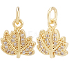 12Pcs Brass Micro Pave Cubic Zirconia Charms ZIRC-BBC0002-78-1