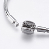 Tarnish Resistant 304 Stainless Steel European Style Round Snake Chains Bracelet Making STAS-I097-005B-P-2