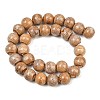 Handmade Fancy Antique Glazed Porcelain Ceramic Round Beads Strands PORC-L019-13mm-06-4