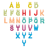 52Pcs 26 Style Spray Painted Alloy Charms PALLOY-PH0002-44-RS-1