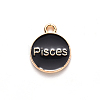 Alloy Enamel Pendants X-ENAM-S124-01B-08H-3