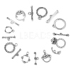 80 Set 8 Styles Tibetan Style Alloy Toggle Clasps TIBE-CJ0001-21-3