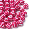 Opaque Striped Acrylic Beads MACR-S373-27A-03-3