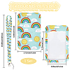 Plastic ID Card Sleeve with Polyester Lanyard Strap AJEW-WH20017-33F-2
