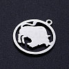 Tarnish Resistant 201 Stainless Steel Pendants STAS-S105-JN362-2-2