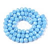 Electroplate Glass Beads Strands EGLA-A044-P8mm-B08-3