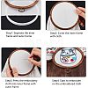 Rubber Imitation Wood/Plastic Cross Stitch Embroidered Frame DIY-NB0003-05-5
