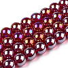 Electroplate Transparent Glass Beads Strands LS-GLAA-T032-T10mm-AB20-1