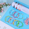 11Pcs 11 Style Polymer Clay Heishi Surfer Stretch Bracelets Set BJEW-SW00122-3