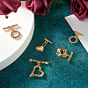 10 Sets 5 Styles Brass Toggle Clasps KK-PJ0001-25-6