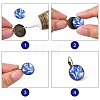 Antique Bronze Brass Bezel Leverback Earring Findings for Cabochons X-KK-C1244-16mm-AB-NR-5