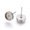 Tarnish Resistant 304 Stainless Steel Stud Earring Settings X-STAS-L219-02C-2