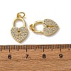 Brass Micro Pave Clear Cubic Zirconia Pendants LS-KK-A270-03D-G-3
