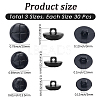 90Pcs 3 Styles Plastic Buttons BUTT-CY0001-10A-2