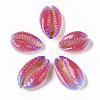 Printed Natural Cowrie Shell Beads X-SSHEL-R047-01-A03-2