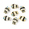 Transparent Glass and Enamel Beads Strands GLAA-T034-01B-2