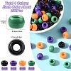 800Pcs 4 Colors Opaque Plastic Beads KY-FS0001-41-4