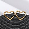 201 Stainless Steel Hoop Earrings EJEW-Z127-01G-05-2