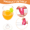 2 Sets 12Pcs Silicone Wine Glass Charms AJEW-NB0005-69-5