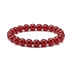 Dyed Natural Malaysia Jade Round Beads Stretch Bracelets Set BJEW-JB06955-4