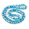 AB Color Plated Transparent Glass Beads Strands EGLA-P051-06A-A10-3