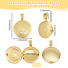 6Pcs Brass Locket Pendants KK-BBC0015-48-2