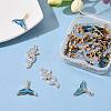 50Pcs 2 Style Alloy Enamel Pendants X1-ENAM-LS0001-10LG-6