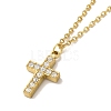 Ion Plating(IP) 304 Stainless Steel Cross Pendant Necklaces & Bracelets & Stud Earrings Sets for Women SJEW-C004-12G-2