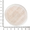 Flat Round Natural Selenite Slice Coasters AJEW-C042-01B-3