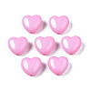 Pearl Pink Heart Acrylic Beads X-SACR-10X11-11-2