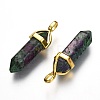 Natural Ruby in Zoisite Double Terminated Pointed Pendants G-G902-B15-2
