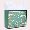 1Pc Flower Printed Paper Gift Bags with Rope Handle ABAG-SP0001-30B-5